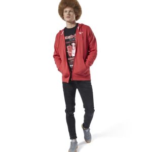 Reebok Classic International Graphic Kapuzenpullover Herren - Rot/Weiß - DE 618-NIU